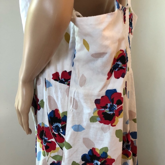 SOLD Lane Bryant Colorful Floral Midi Belted Dress - Picture 5 of 6